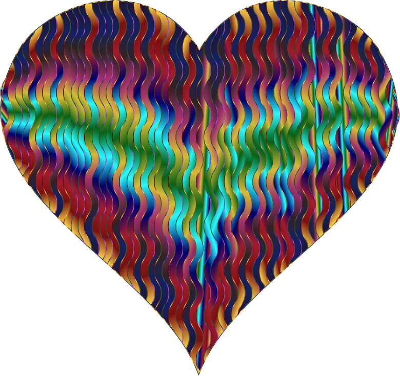 Wavy Clipart Free For Download - Heart (780x733), Png Download