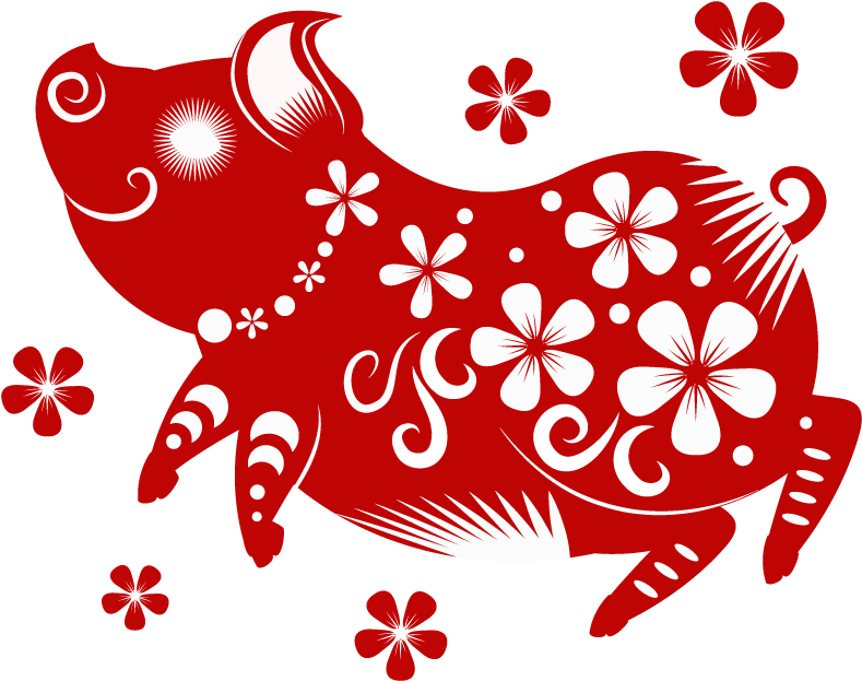 Download Happy Paper Cut Pigs Celebrate New Year S Day 2019 Chinese New Year 2019 Year Of The Pig Png Image With No Background Pngkey Com