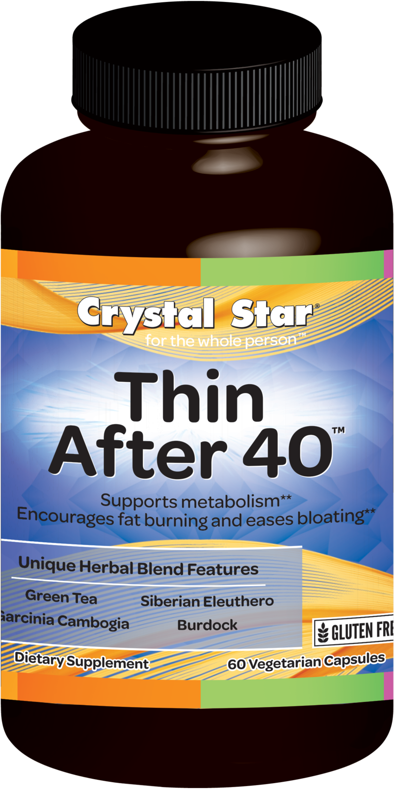 Crystal Star Capsule Thin After 40 60 - Nutraceutical (1000x1802), Png Download