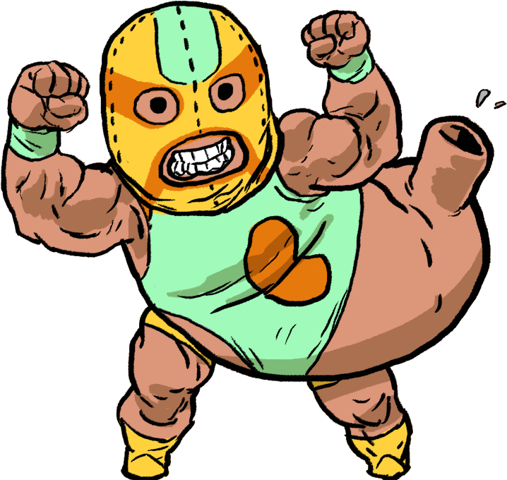 Download A Luchador Stomach For The Menudo Episode - Cartoon PNG Image ...