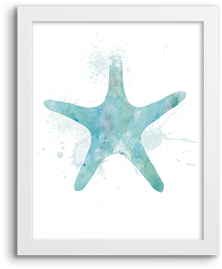 Watercolor Silhouette ~ Sea Star - Starfish - Free Transparent PNG ...