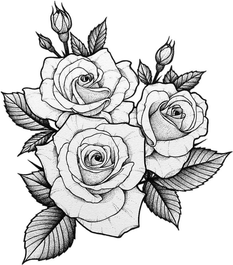 Red Rose Temporary Tattoo By Lena Fedchenko (Set of 3) – Small Tattoos