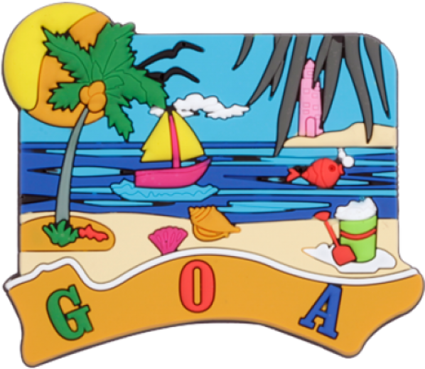 Download Clip Free Download Goa Beach Rubber - Goa Beach Cartoon PNG Image  with No Background 