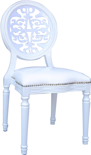 Download Royal White Pu Banquet Imitated White Wedding Chairs - Chair PNG  Image with No Background 