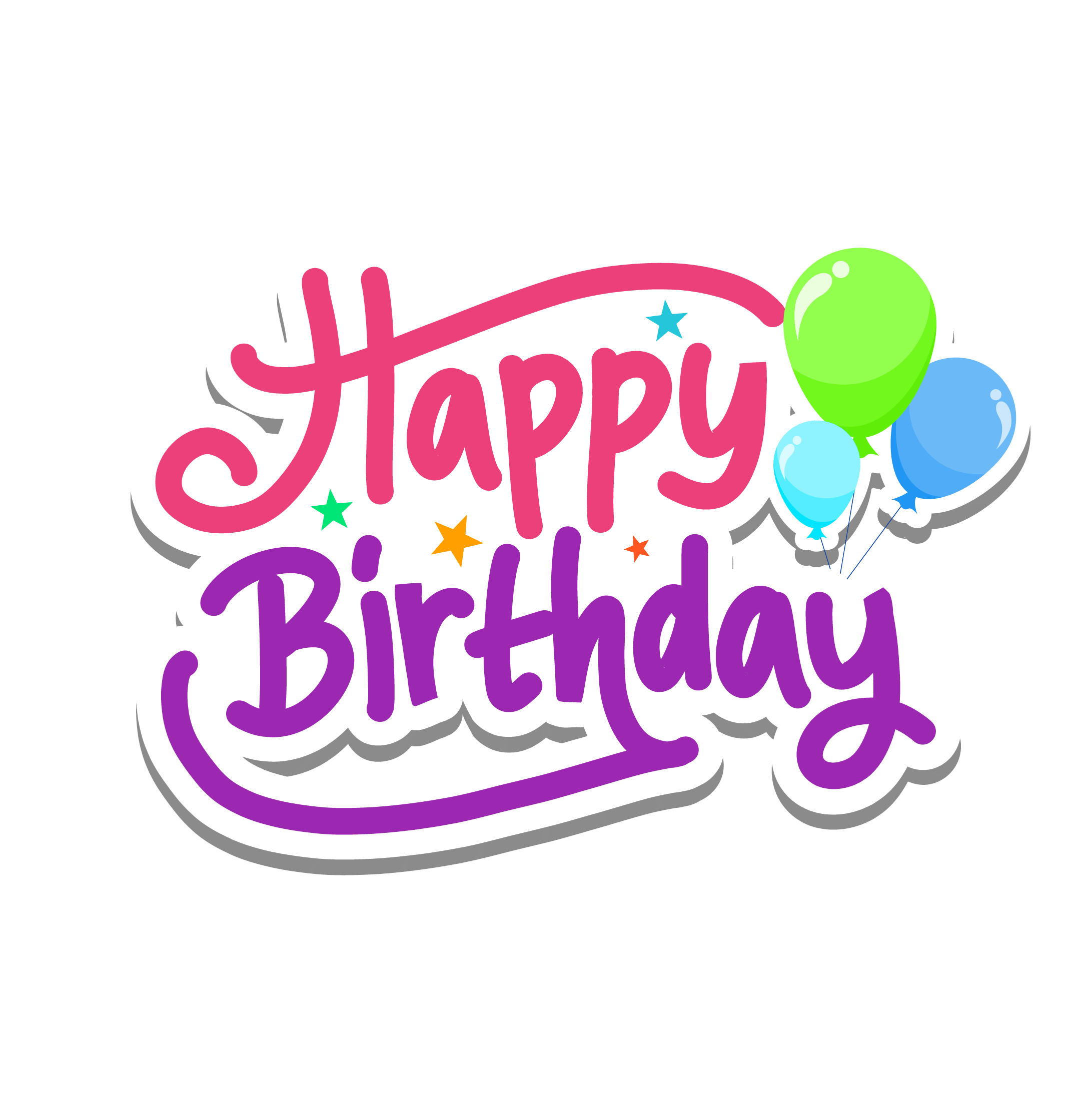 Download 2192 X 2204 62 - Happy Birthday Purple And Pink PNG Image with ...