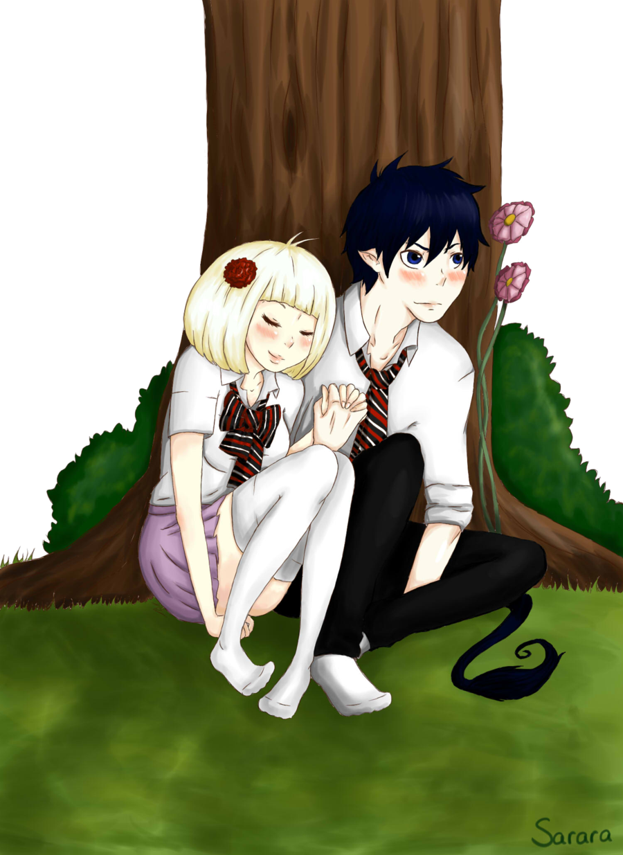 Rin Okumura Shiemi Moriyama Rin X Shiemi Ane Ao No - Cartoon - Free 