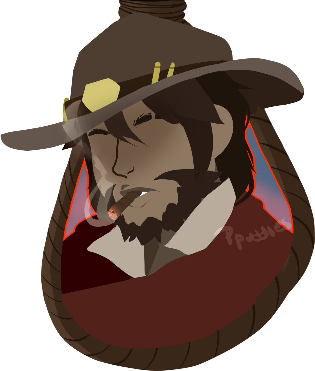 Quickie Of Mccree - Illustration (1280x1492), Png Download