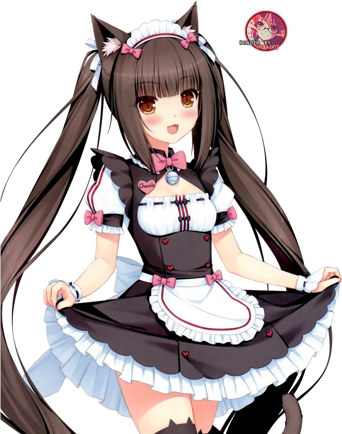 Download Anime Anime Maid Anime Girl Anime Cat Girl Chocola Neko Girl Png Image With No