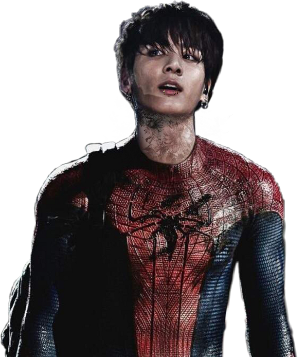 Download #jungkook #btsjungkook #bts #edit #kpop #spiderman - Spider-man  PNG Image with No Background 