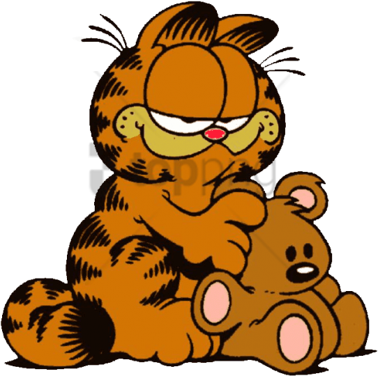 garfield and teddy bear