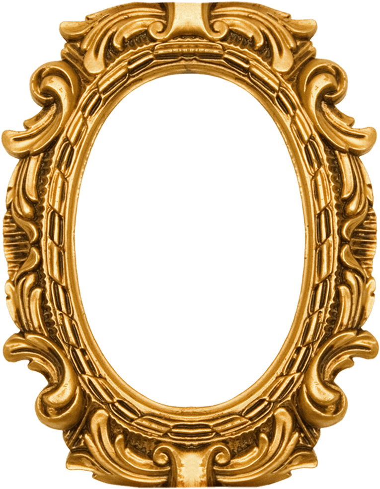 Download Round Ornate Gold Frame - Royal Frame Design Png PNG Image
