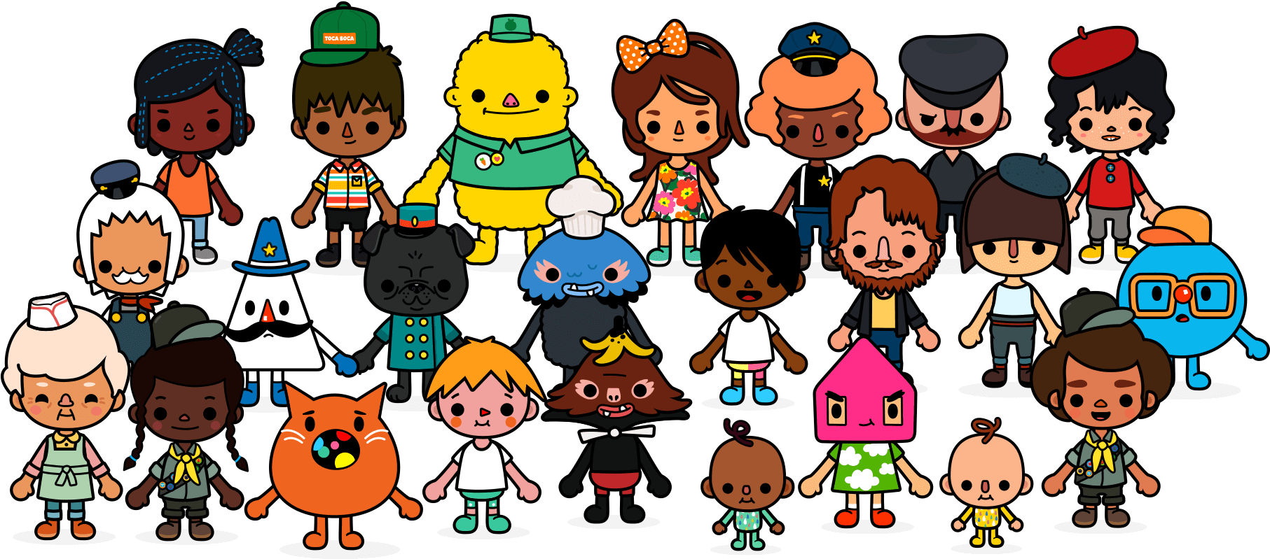 Town Clipart Drawing - Toca Boca Character Names - Free Transparent PNG ...