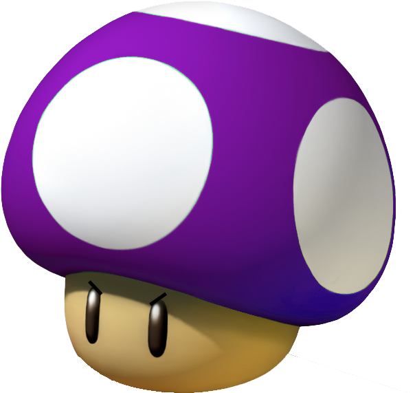 Purple Mario Mushroom - Mario Bros Purple Mushroom - Free Transparent ...