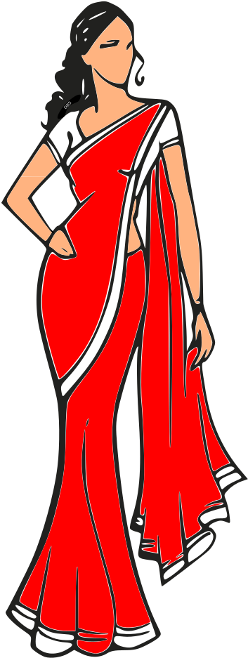 Indian woman in saree traditional stylish Vector Image