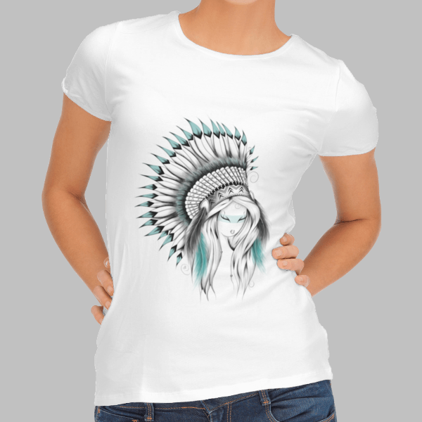 Download Woman Indian Headdress - Camisetas De Girasoles Para Mujer PNG ...