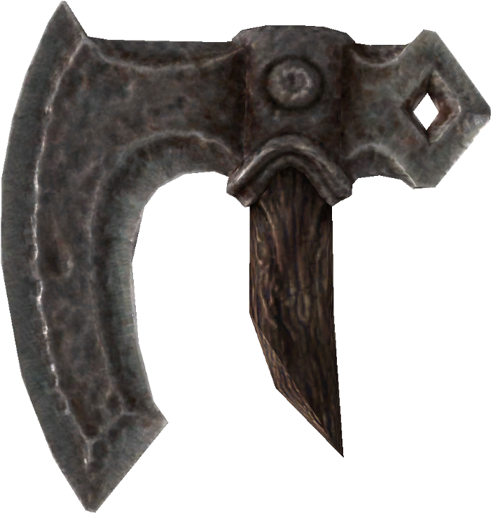 Download Skyrim Iron War Axe PNG Image with No Background - PNGkey.com