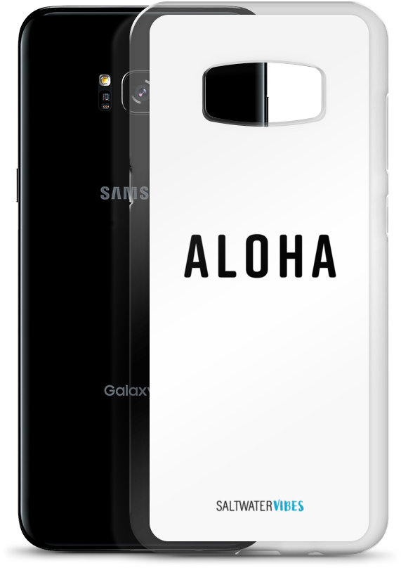 Aloha Phone Case Mockup Case With Phone Samsung Galaxy (1000x1000), Png Download