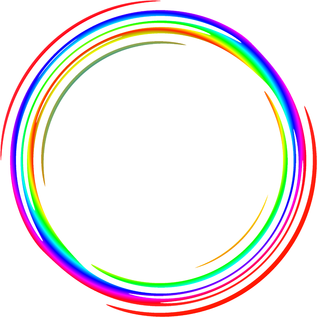 Round Frames Frame Border Borders Colorful Rainbow - Circle - Free
