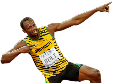 Usain Bolt Lightning Pose Beijing - Free Transparent PNG Download - PNGkey