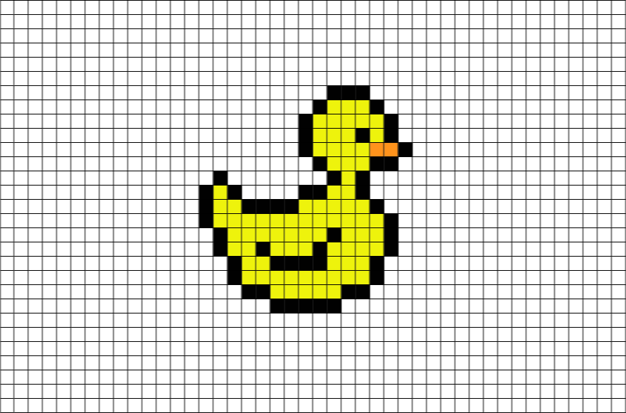 Duck Pixel Art (880x581), Png Download