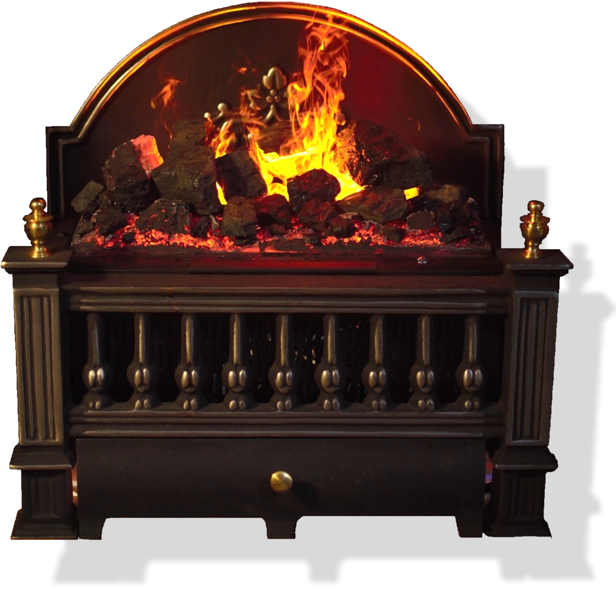 Download Electric Fireplace Coal Basket Png Image With No