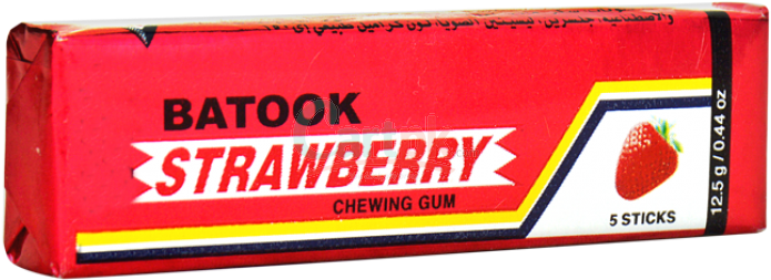 Batook Strawberry Chewing Gum (860x1120), Png Download