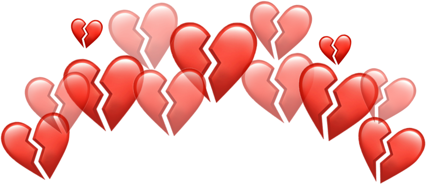 Download Broken Brokenheart Red Sad Heart Heartred Redheart Heart Png Image With No Background Pngkey Com