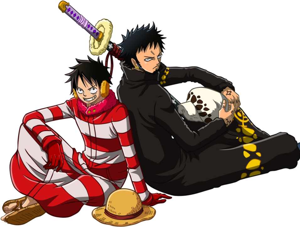 Luffy And Law By Narusailor (956x725), Png Download