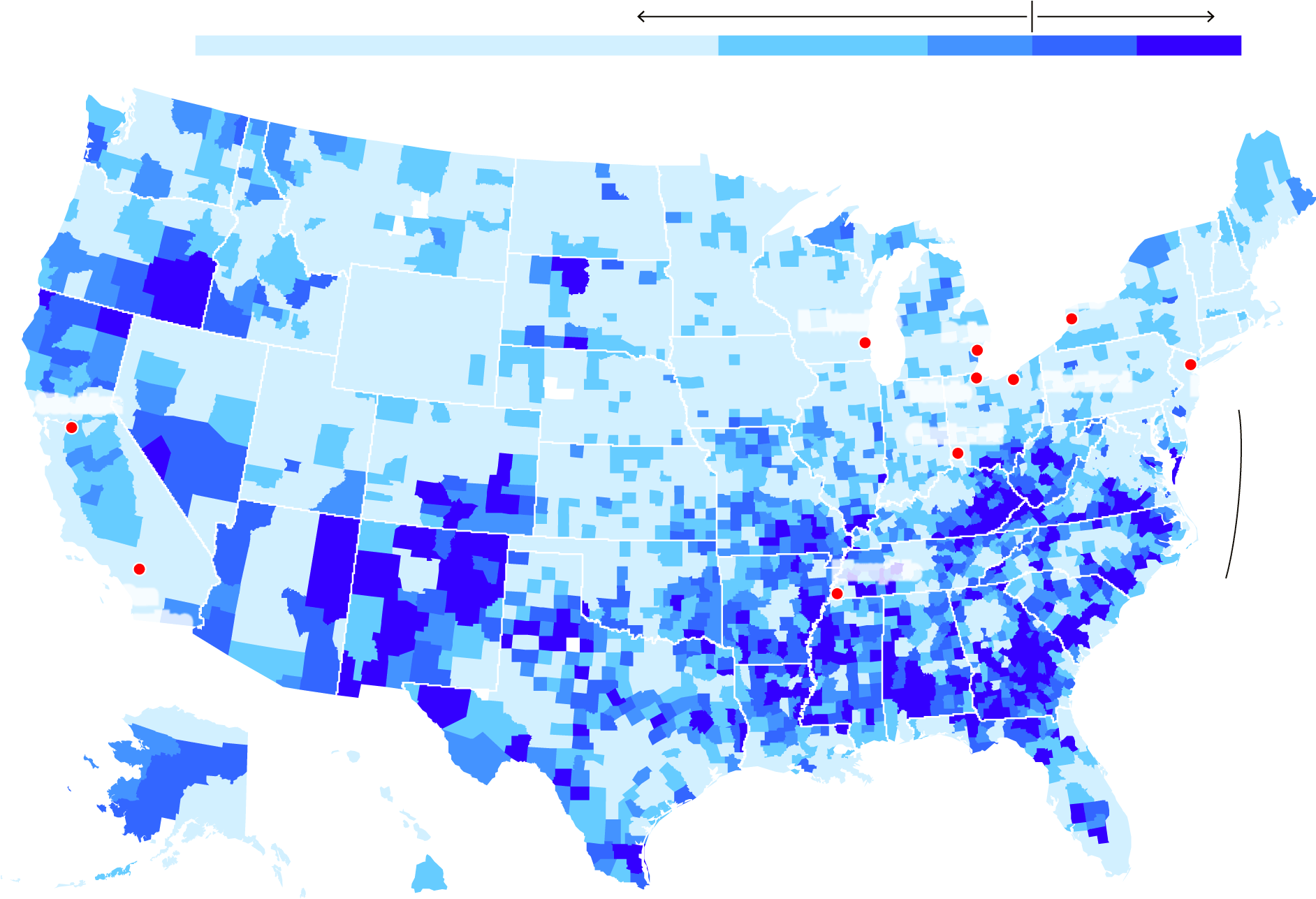 In An Improving Economy, Places In Distress - Choropleth Map Recycling ...