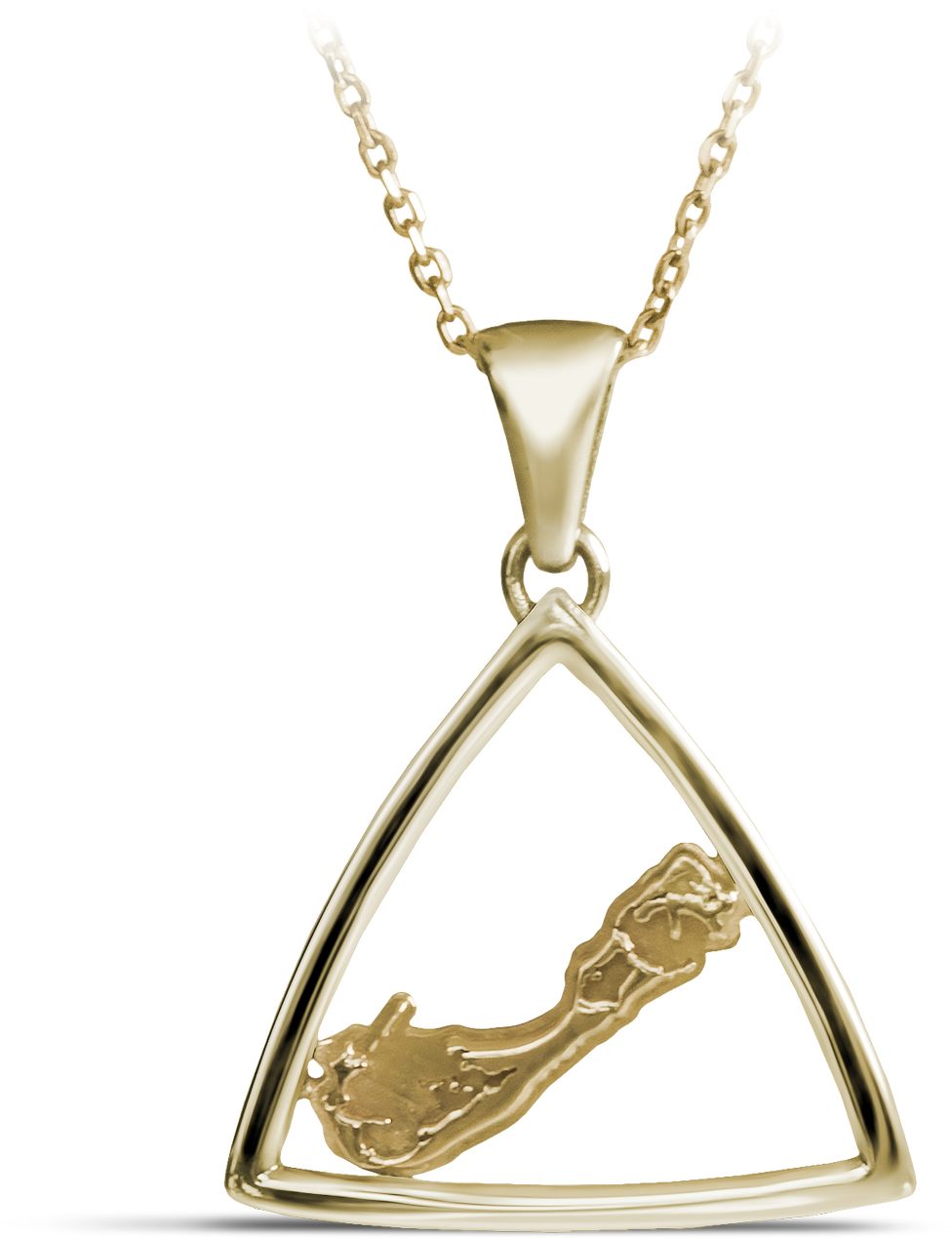 Download Bermuda Triangle Map In Yellow Gold - Pendant PNG Image with ...