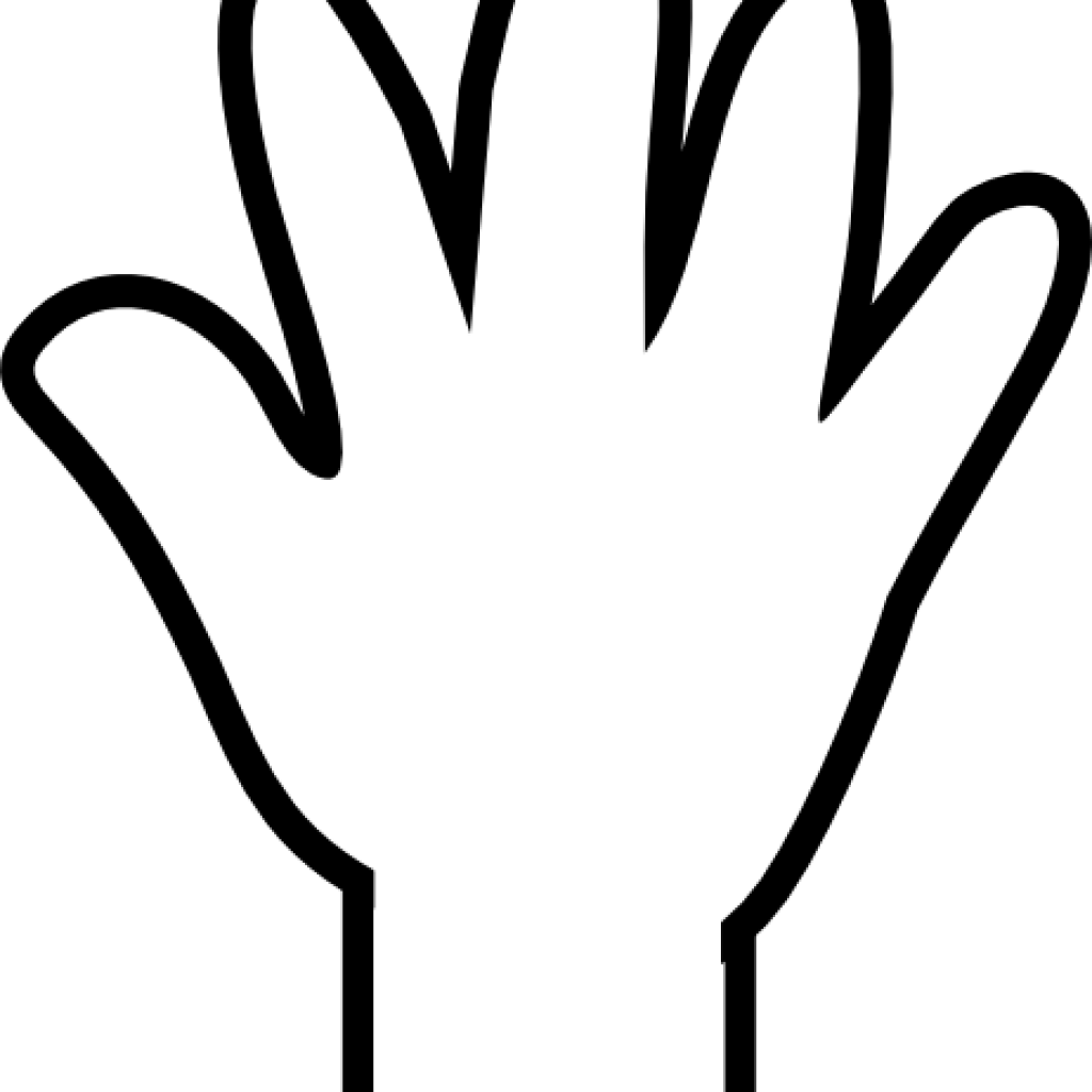 Download Hand Clipart Black And White White Hand Print Clip PNG Image ...