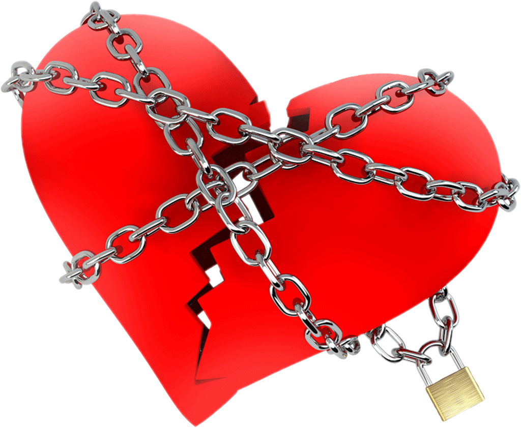 Download Heart Chain Brokenheart Hate Love Red Lock Truelove Broken Heart With Chains Png Image With No Background Pngkey Com