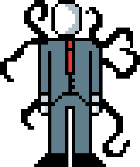 Slenderman - Minecraft Pixel Art Slender Man - Free Transparent PNG ...