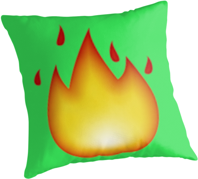 Download Flame Emoji Throw Pillows Nojams Redbubble Throw Pillow