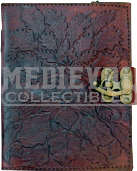 Embossed X Greenman Leather Journal With Lock - Photograph Album (609x609), Png Download