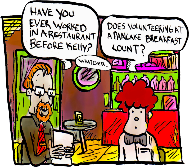 My Hellish Stint At A Tourist-trap Restaurant - Cartoon (800x800), Png Download