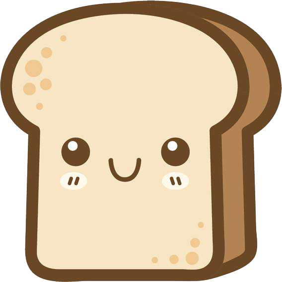 Download Kawaii Bread Cartoon PNG Image with No Background