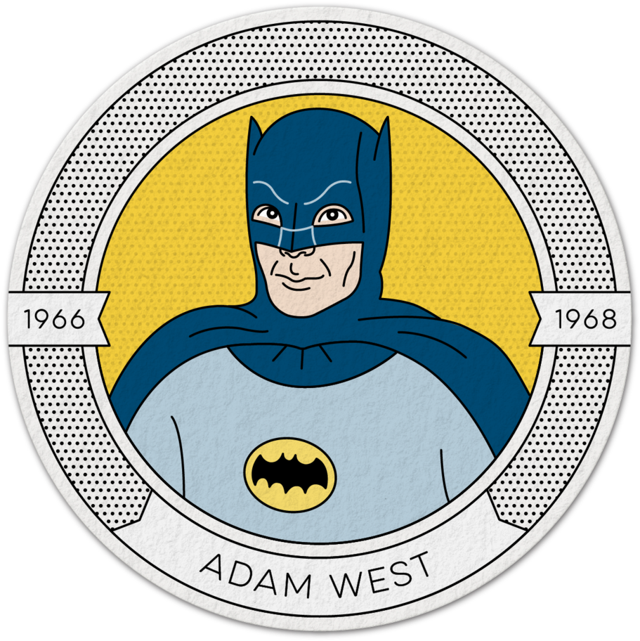 Adam West Coaster-01 - Cartoon (1000x1000), Png Download