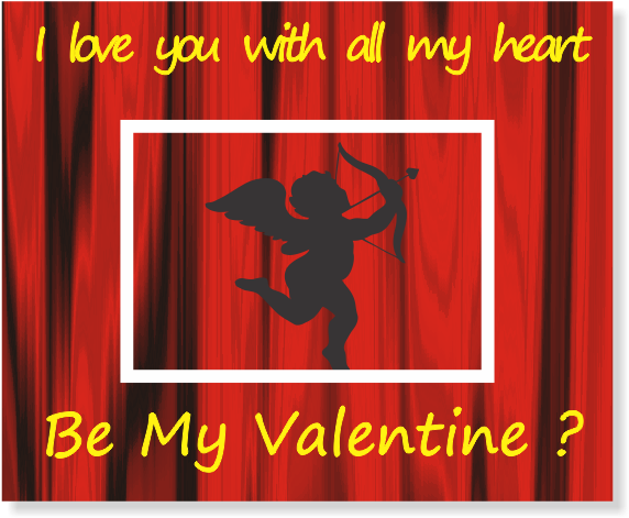 Cupid Valentines Photo Frame 90 X - Hydroxide (591x591), Png Download