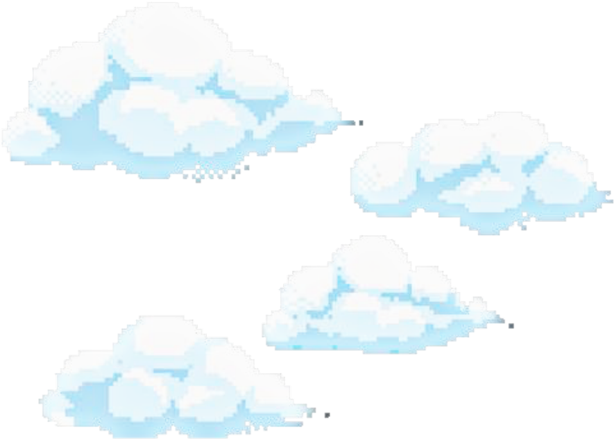 Download #blue #clouds #aesthetic #nuvens #pixel #kawaii - Clouds Pixel Art  Png PNG Image with No Background 