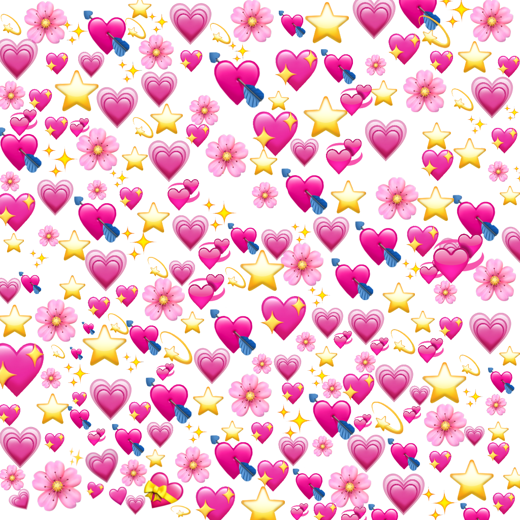 Download Heart Star Emoji Pink Heartpink Shine Flower Paste - Pink ...