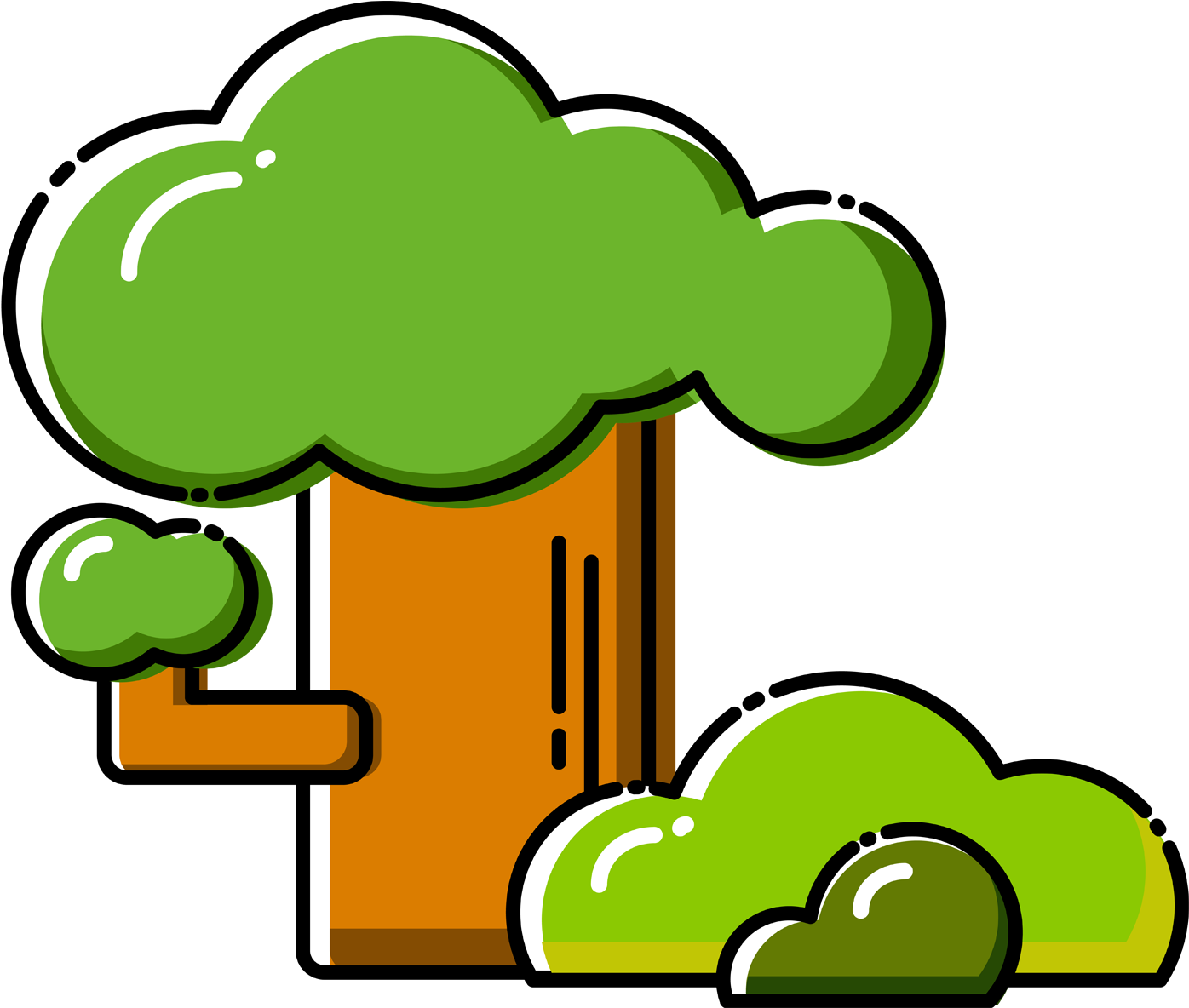 Download Plant Cartoon Trees Vector Elements Png And Image